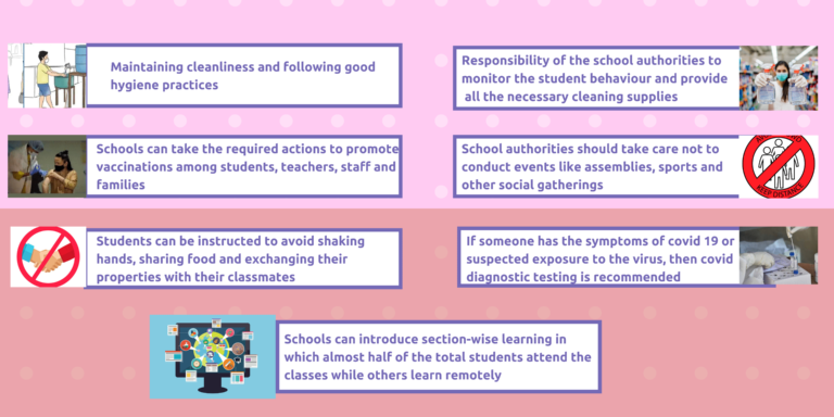 few tips that can be adopted in schools to prevent the spread